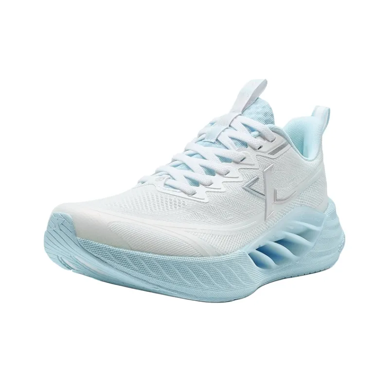 XTEP Cushioning Breathable Support Low Top Casual Training Sprint Running Shoes Women's White Blue-1