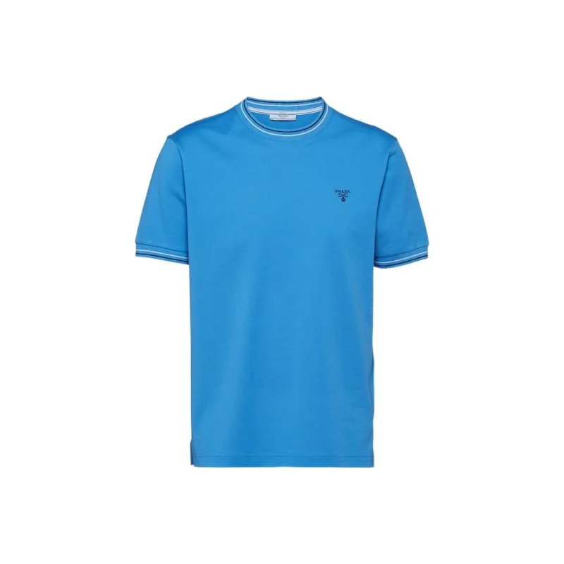 PRADA T Shirts Men Light Purple Blue-0