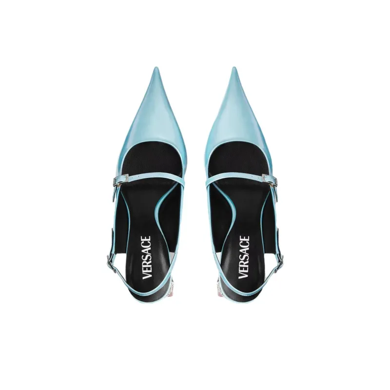 FANSIZHE BRIGHT CRYSTAL Irregular Heel High Heels 7cm Women's Blue-4