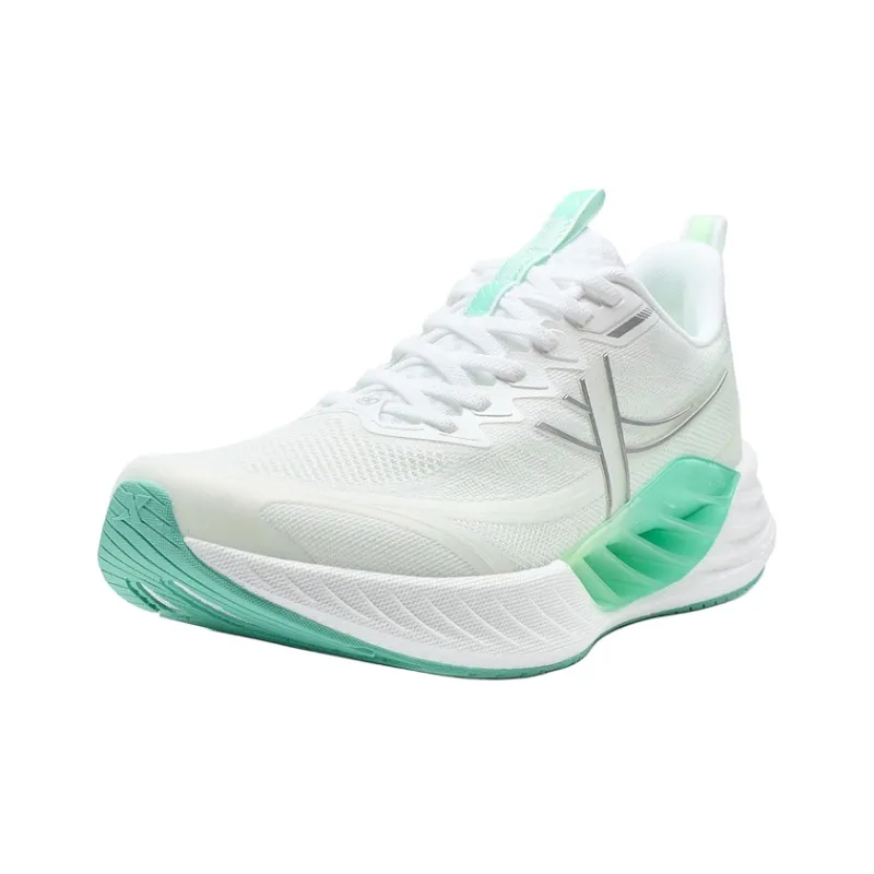 XTEP Breathable Coverage Support Low Top Casual Training Sprint Running Shoes Men's Classic White Elf Green-1