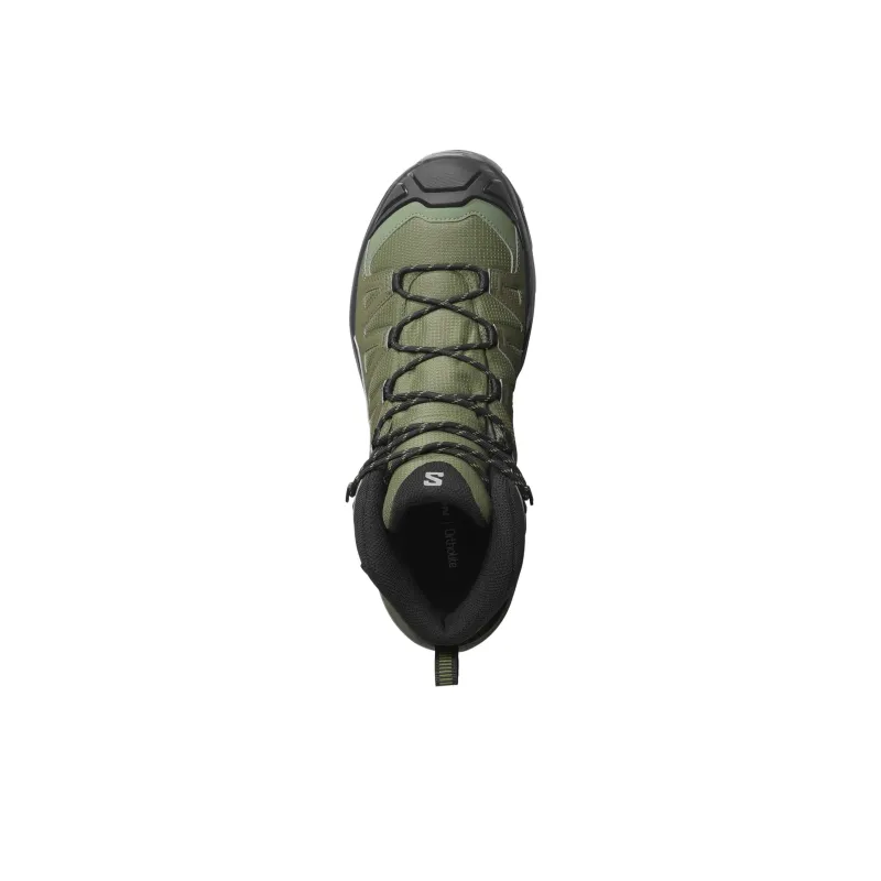 SALOMON X ULTRA 360 Cushioning Waterproof Grip Mid Top Hiking Shoes Men's Green Black-3