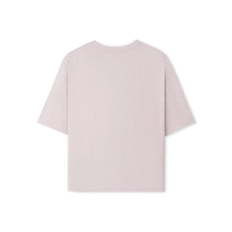 Skechers GODRI Drop Shoulder Sleeve T Shirt Women's Light Violet-1