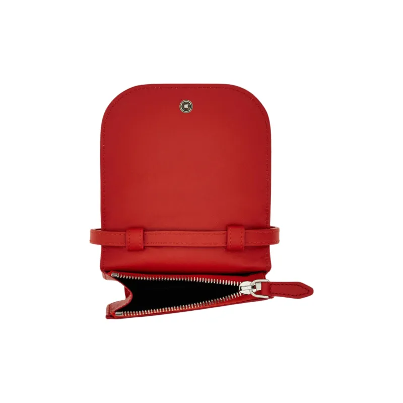 FERRAGAMO GANCINI Eel Skin Shoulder Bag Crossbody Bag Mini Men's Red-3