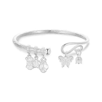 7℃ S999 Fine Silver Bangles Unisex