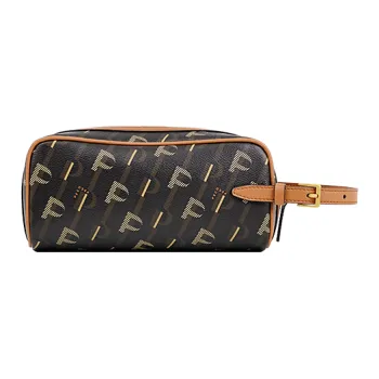 PECO PVC Makeup Bag, Toiletry Bag Regular Unisex Brown