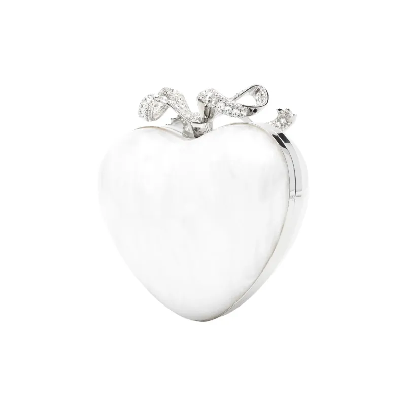 Self portrait Pearl Heart Clutch Bag-1