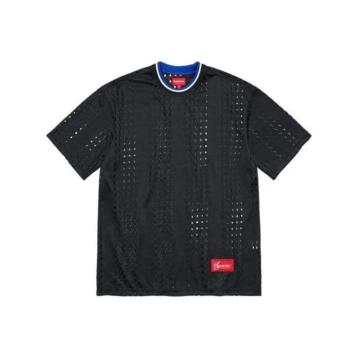 Supreme Perforated Stripe Warm Up Top-4