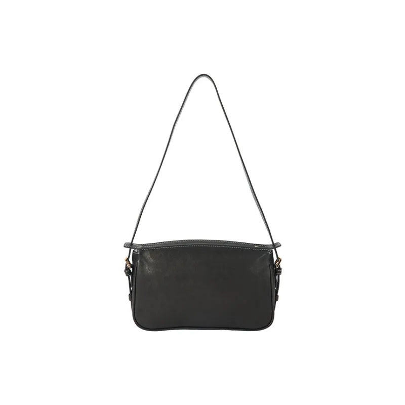 VANESSA HOGAN Top Grain Cow Leather Crossbody Bag Pochette, Shoulder Bag Women's Cocoa Red Brown/Obsidian Black-9