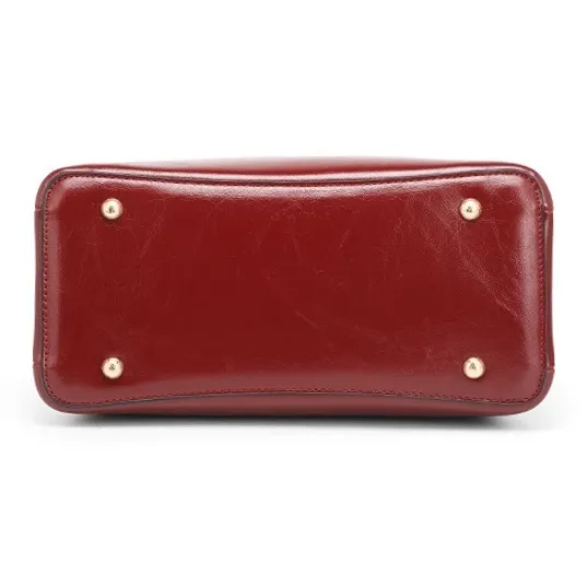 CLEVER& KETCH PU Shoulder Bag, Crossbody Bag, Handbag Women's Red-5