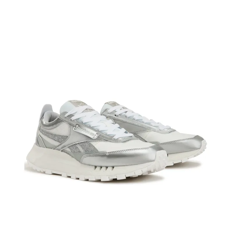 Reebok CL LEGACY W+ Anti Slip And Wear Resistant Height Increasing Low Top Running Shoes Unisex Light Silver-1
