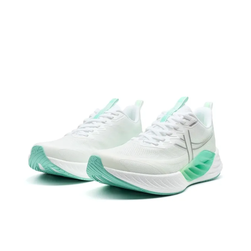 XTEP Breathable Coverage Support Low Top Casual Training Sprint Running Shoes Men's Classic White Elf Green-2