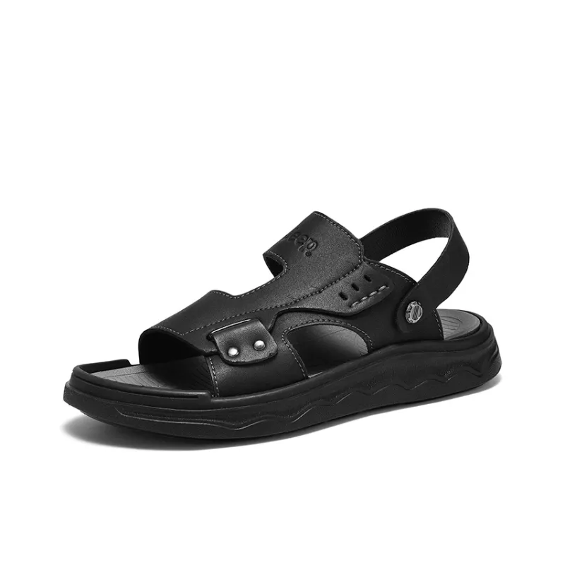 Jeep Beach Sandals Men Black-1