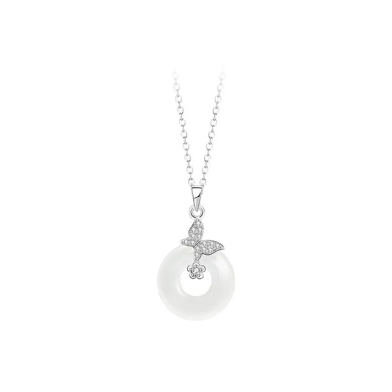 PUTUOSHANWENCHUANG Chalcedony Necklaces Women's-0