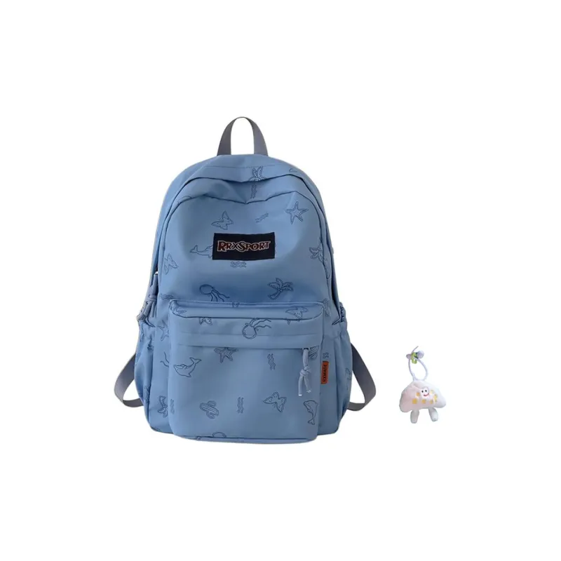 BRABOSTON Nylon Backpack Regular Unisex White/Black/Blue/Pink-8