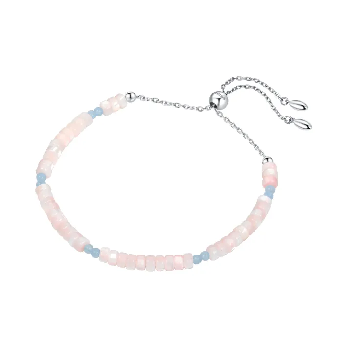 BABYBEI 925 Sterling Silver Mother Of Pearl Bracelets Women's-1