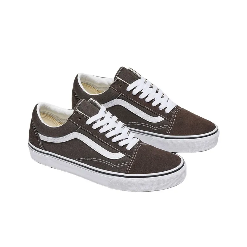 Vans Old Skool Low Top Skateboard Shoes Unisex Dark Brown-2