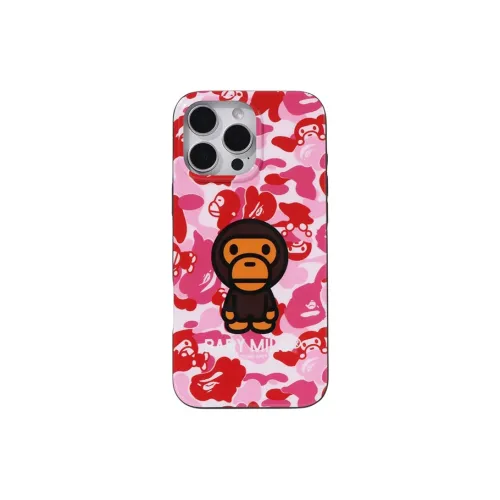 A BATHING APE PU+PC ABC MILO CAMO Phone Cases Compatibility With IPhone 16 Pro Max Cartoon