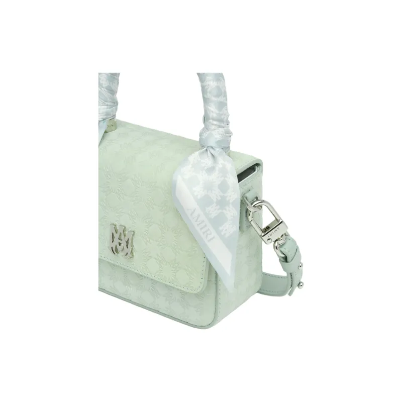 AMIRI Leather One Shoulder Handbag Women's Green-3