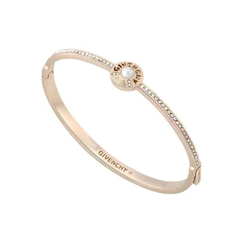 Givenchy Alloy, Faux Crystal, Faux Pearl Bangles Women's Gold