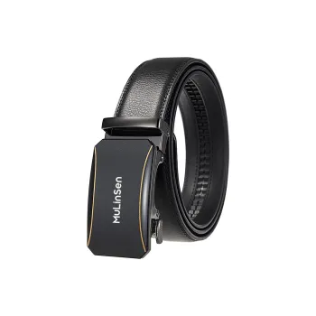 Mulinsen Cow Leather Belts Men's Width 3.5CM