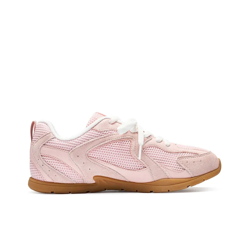 Kappa Back to Back Wear resistant And Lightweight Low Top Skateboard Shoes Women's Pink-1