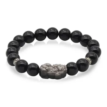 Emerald Dynasty Obsidian Jade Bracelets Unisex