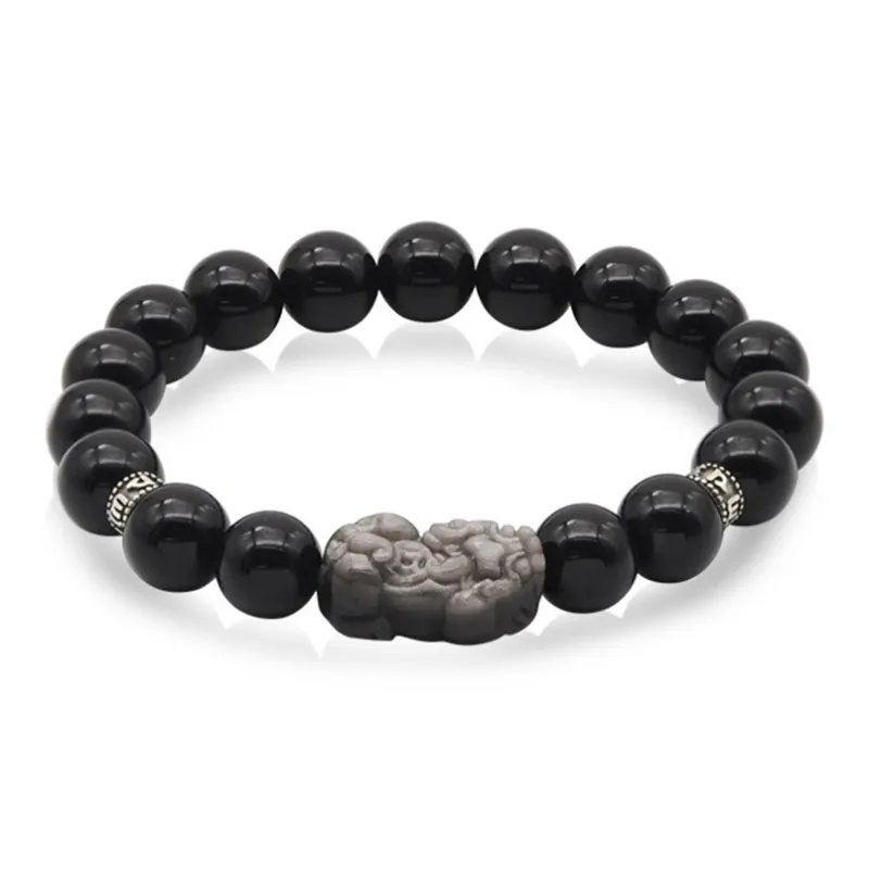 Emerald Dynasty Obsidian Jade Bracelets Unisex-0