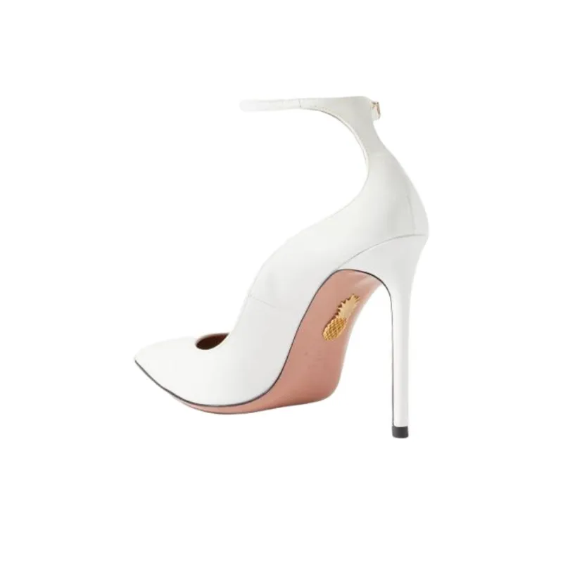 AQUAZZURA Love Affair Slim Heel High Heels 10.5cm Women's White-1