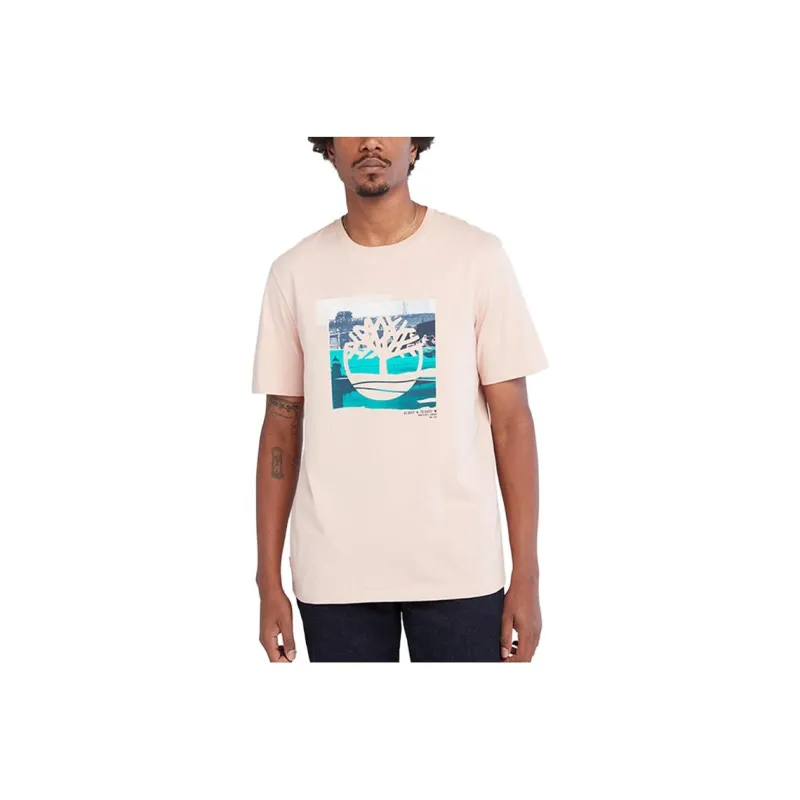 Timberland T Shirts Men Light Pink-0