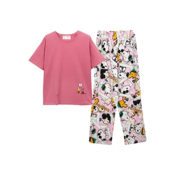 Beiyan x SNOOPY Pajama Set Women's Lotus Color