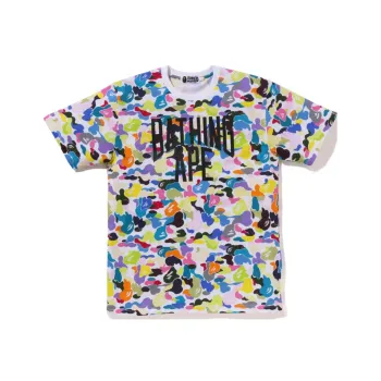 A BATHING APE Multi Camo Nyc Logo Tee