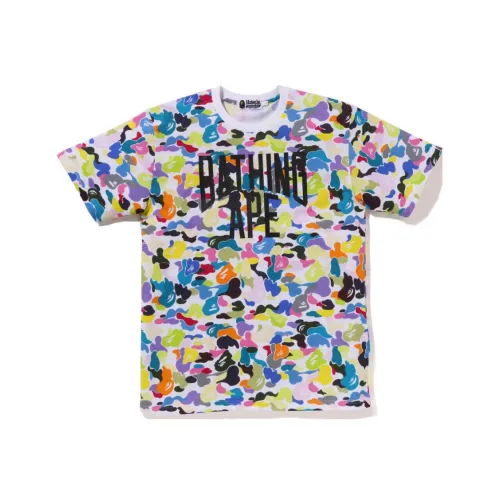 A BATHING APE Multi Camo Nyc Logo Tee