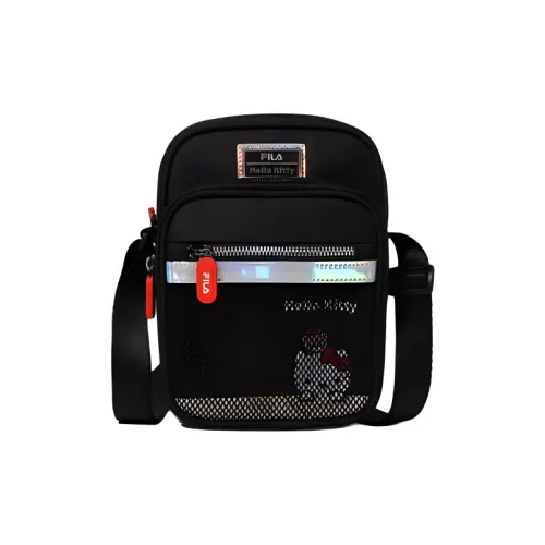 FILA X Hello Kitty Nylon Shoulder Bag Crossbody Bag Women's Black