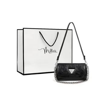 MILLIE'S Cow Leather Underarm Shoulder Bag, Crossbody Bag, Pillow Bag Regular Women's Black