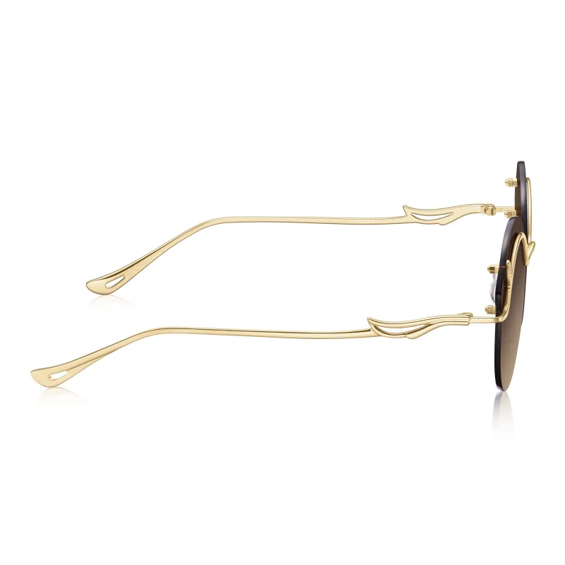 Lao Feng Xiang Β Titanium Irregular Shape Sunglasses Women's-1
