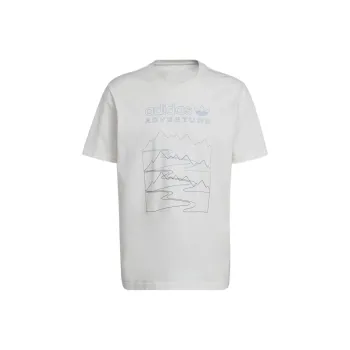 Adidas Originals ADVENTURE MOUNTAIN FRONT T Shirts Men White