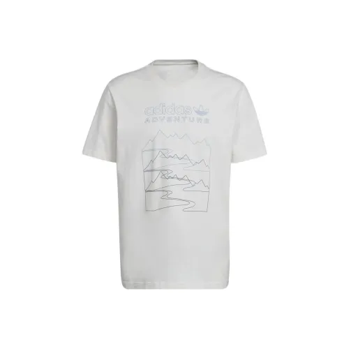 Adidas Originals ADVENTURE MOUNTAIN FRONT T Shirts Men White