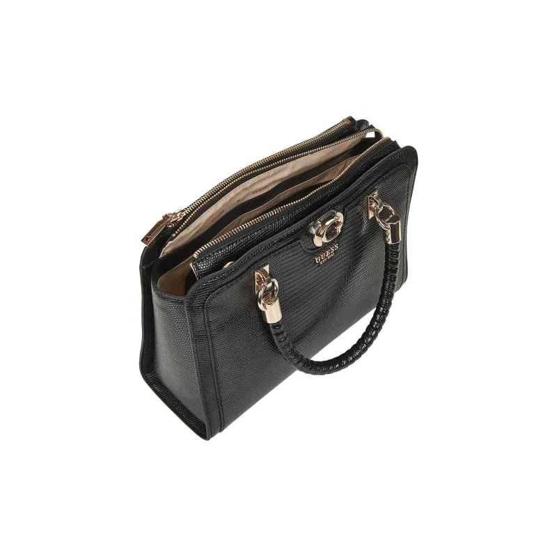 GUESS Synthetic Leather Shoulder Bag, Crossbody Bag, Handbag Medium Size Women's Black-3