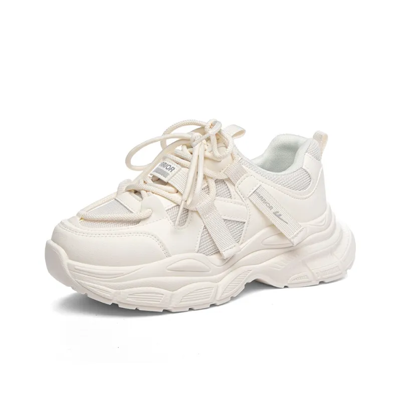 Warrior Anti Slip And Wear Resistant Breathable Low Top Casual Running Shoes Women's Ecru-1