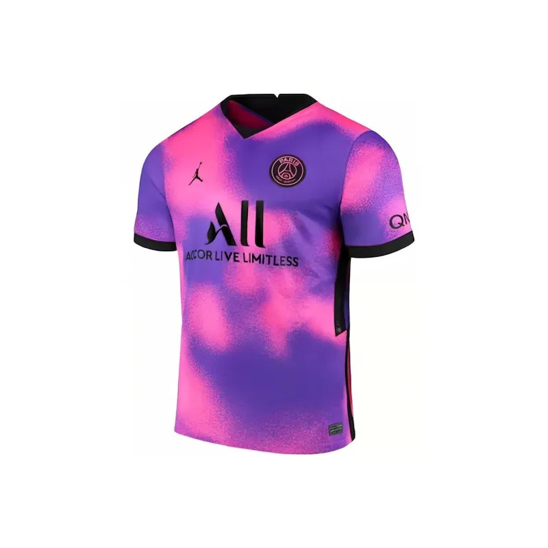 JORDAN Paris Saint Germain Fourth Stadium Shirt 2020 21 With Mbappe 7 Printing Jersey-0