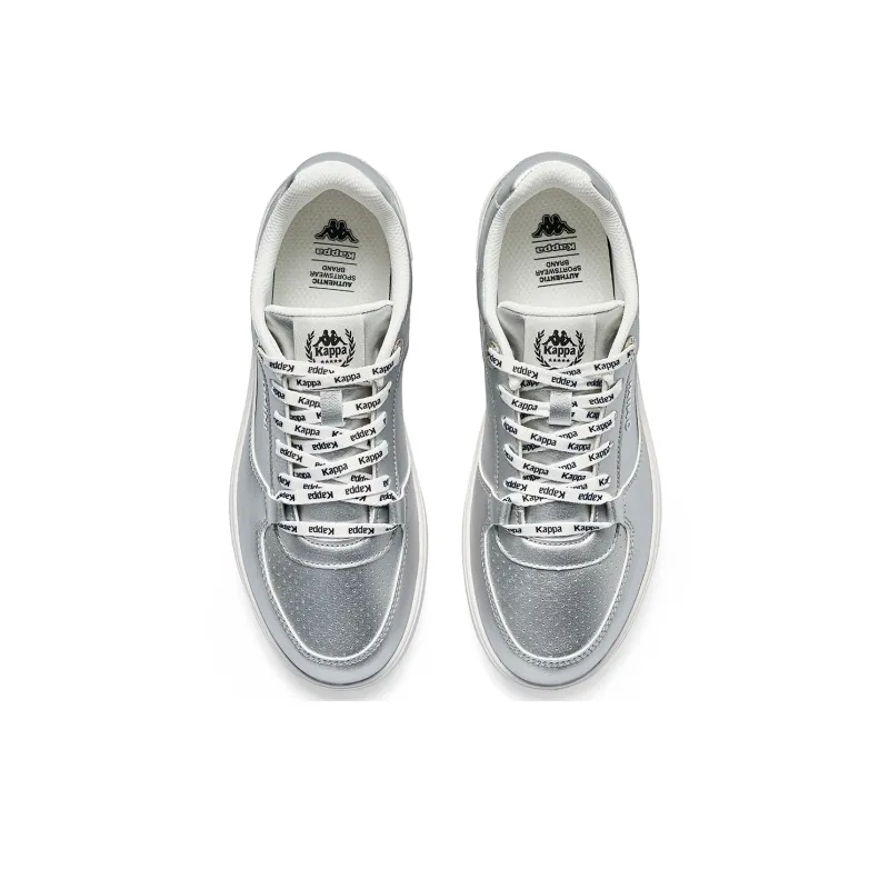 Kappa Back to Back Anti Slip Wear Resistant Low Top Skateboard Shoes Women's Silver-3