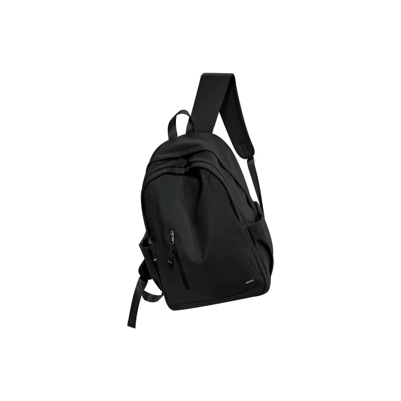COOWOZ Nylon Backpack Regular Unisex Ecru/Red/Pink Purple/Black/Peacock Blue-21