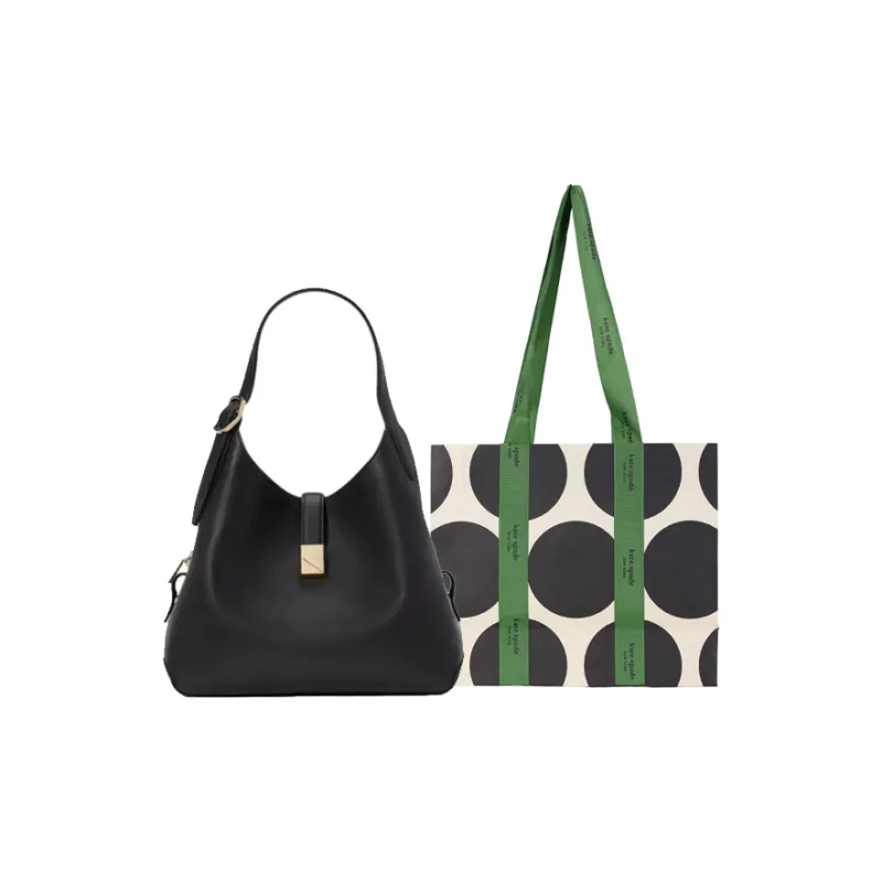 Kate Spade Pebbled Leather With Cow Leather Handbag, Shoulder Bag Regular Women's Black-0