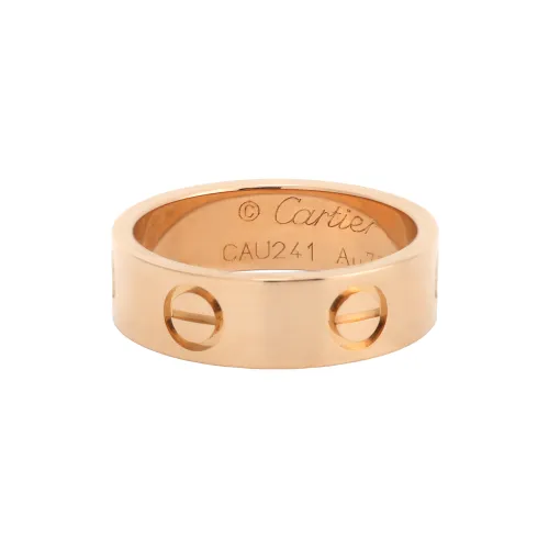 CARTIER LOVE Series 18K Rose Gold Rings Unisex