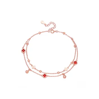 MOLADY S925 Silver Anklets Women's