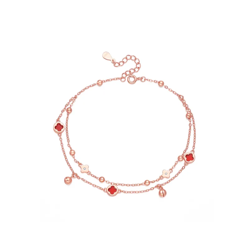 MOLADY S925 Silver Anklets Women's-0