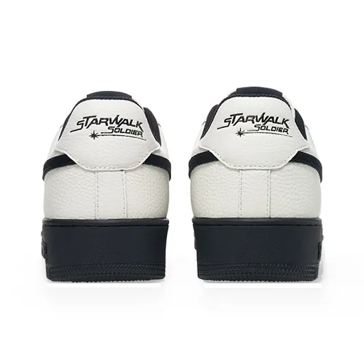 Starwalk Soldier Durable Lightweight And Breathable Low Top Skateboard Shoes Unisex Black White-4