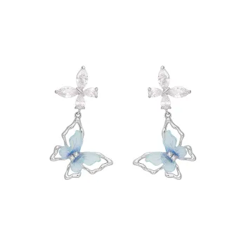 MCK 925 Silver Needles Earrings Women's