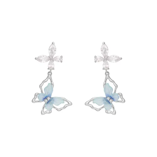 MCK 925 Silver Needles Earrings Women's
