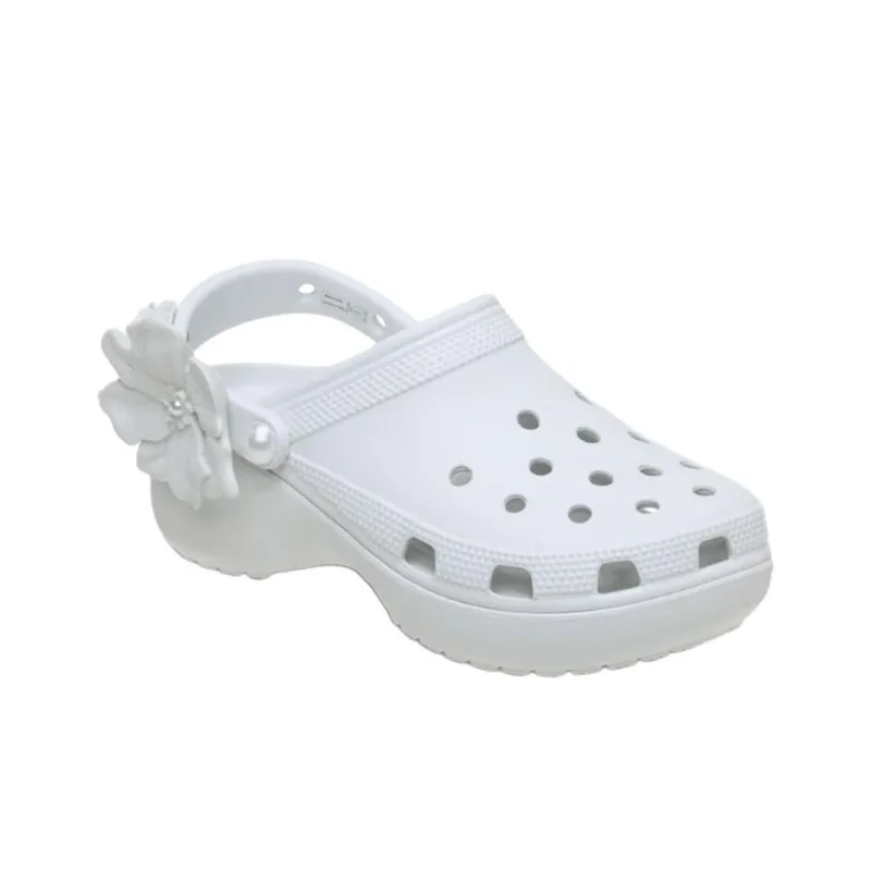 Crocs Classic Platform Bouquet Clog Clogs Women's White-2